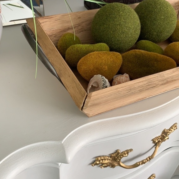 Wooden tray with handles serving or decorative - Picture 7 of 7